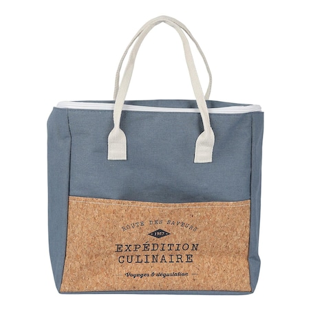 TORBA NA LUNCH Refreshing Cork 8L niebieska z korkiem