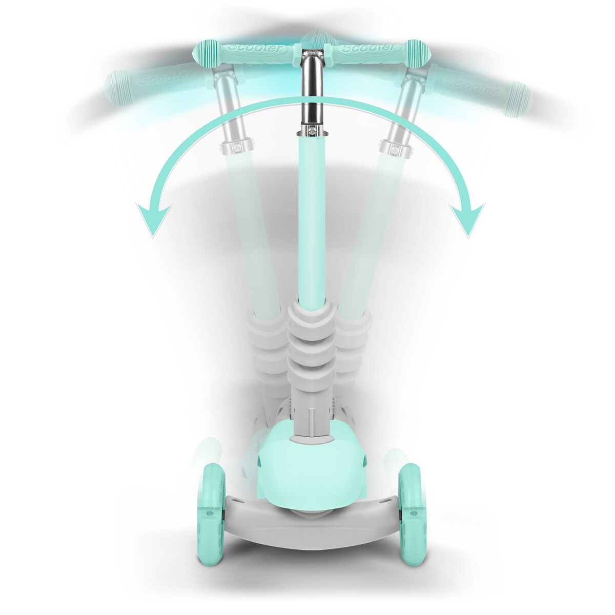 Hulajnoga trójkołowa balansowa dla dzieci 3w1 Ricokids Buggy miętowa