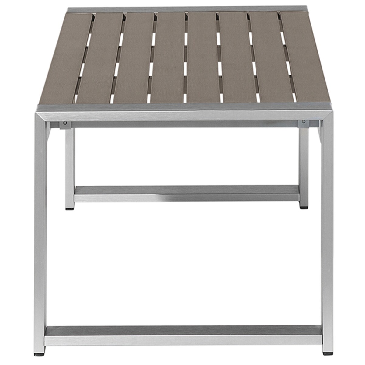 Stolik kawowy ogrodowy SALERNO 90 cm 50 cm Metal Ciemnoszary