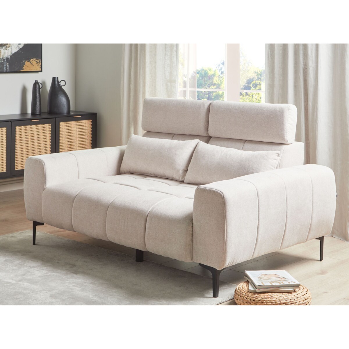 Sofa 2-osobowa beżowa VEGAMO