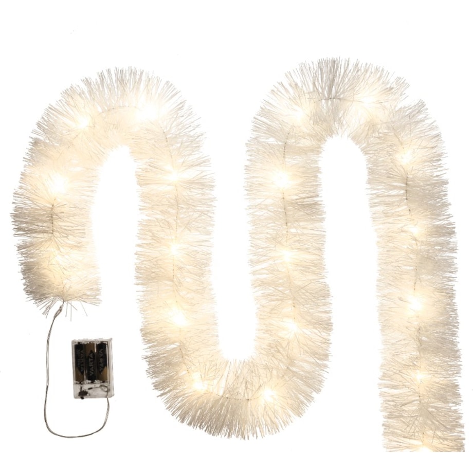 Łańcuch Led Choinkowy Biały Na Baterie Świąteczny Na Choinkę 6 Metrów