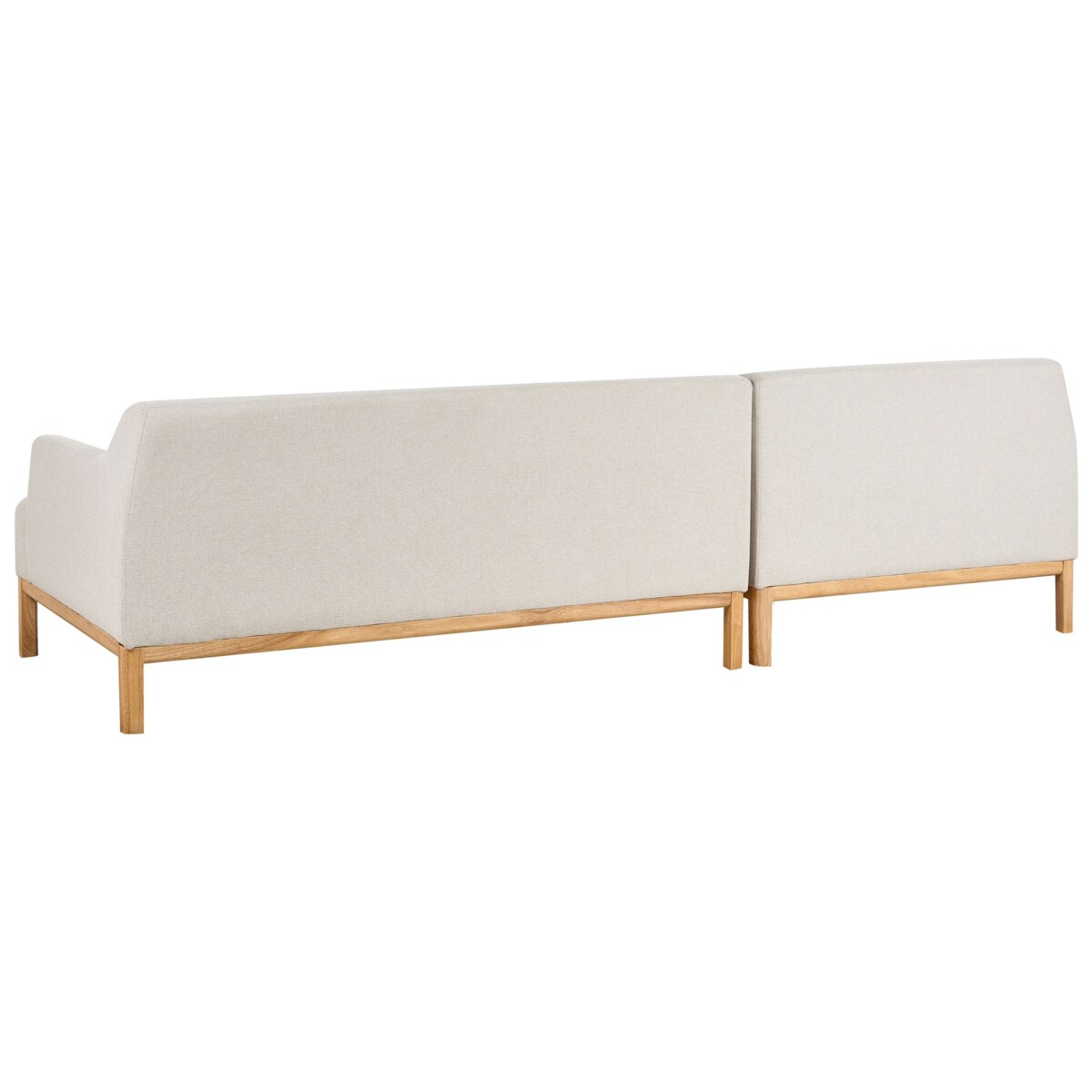 Sofa narożna prawostronna SOSJO Jasnobeżowy Tkanina