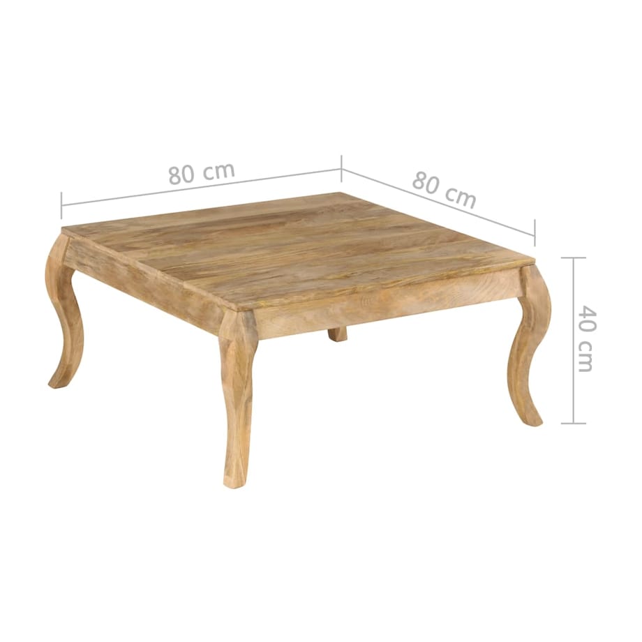 vidaXL Stolik kawowy z litego drewna mango, 80x80x40 cm