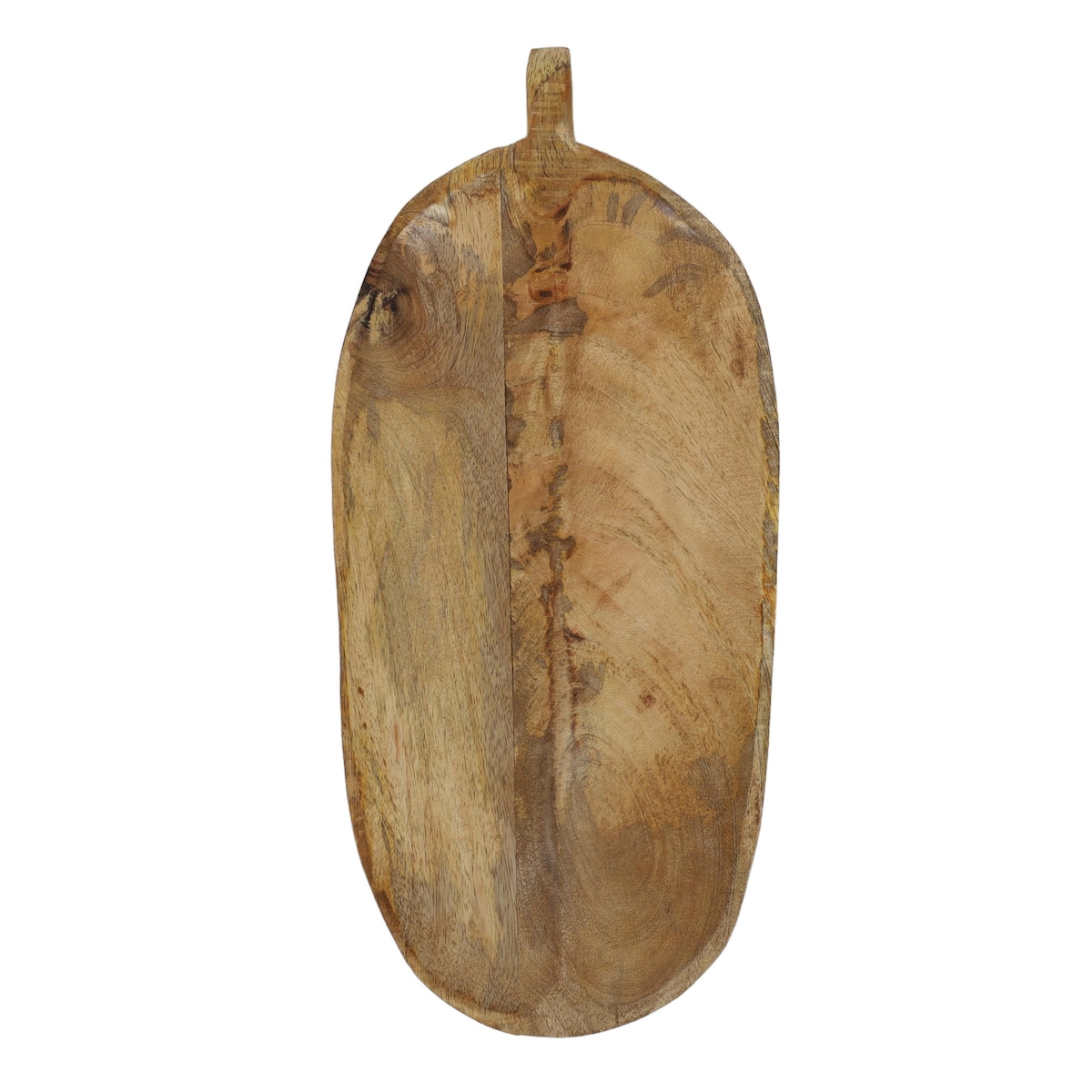 Deska do serwowania w kształcie liścia, drewno mango, 40 x 18 cm
