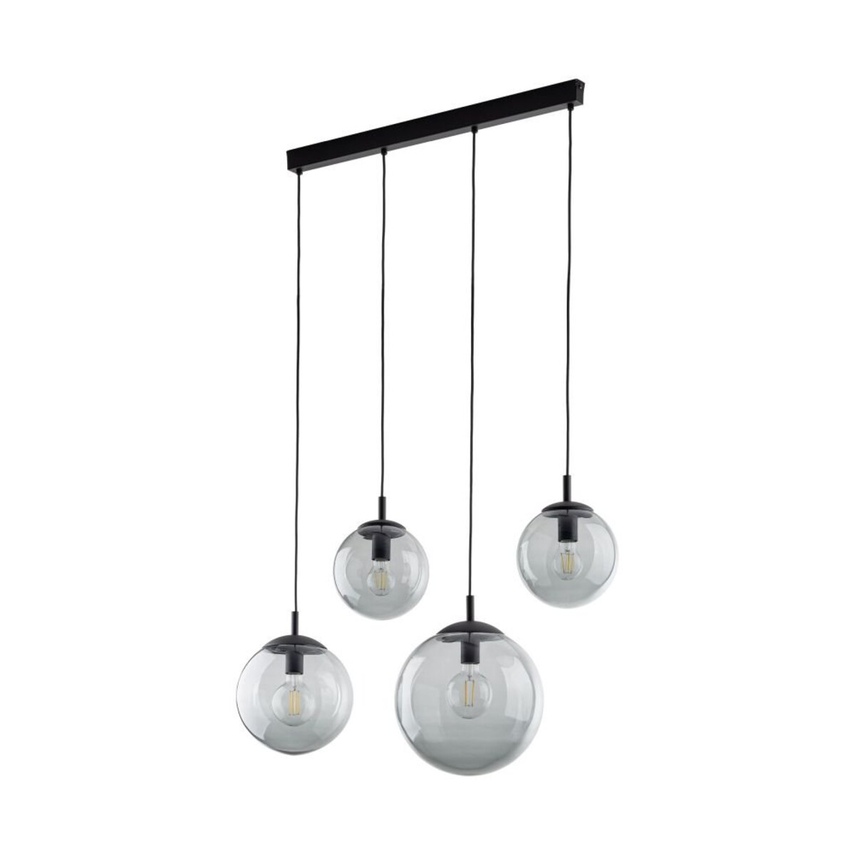 Lampa wisząca TK Lighting ESME GRAPHITE 5381, 4xE27, regulowana wysokość, grafitowo-czarna