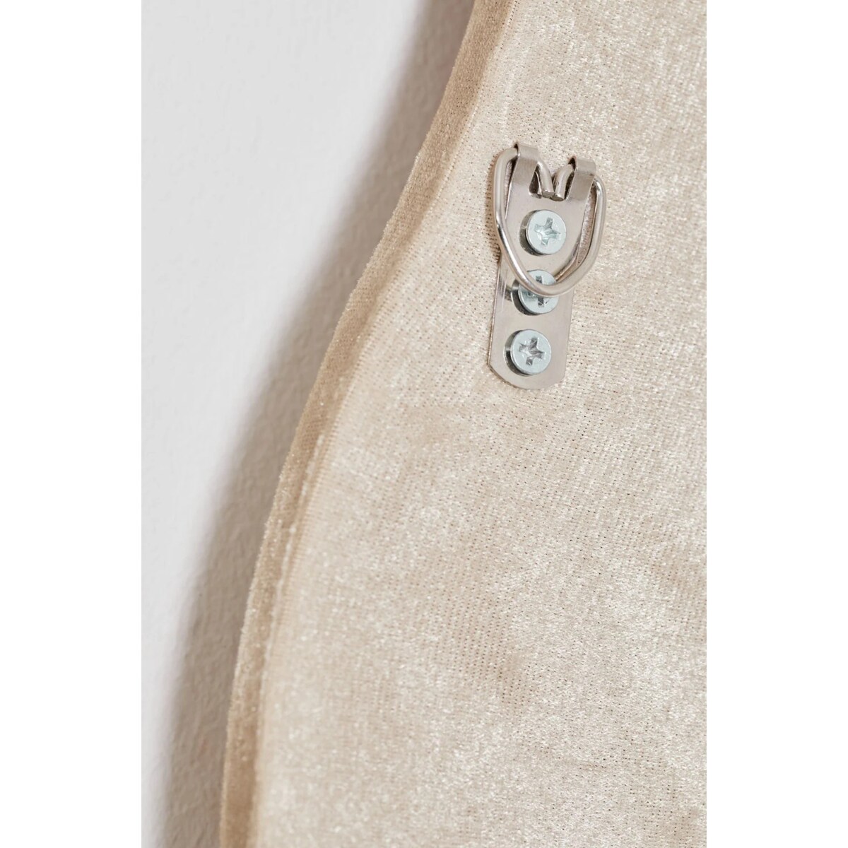 Lustro w falistej ramie aksamitne, beżowe 75x180 cm