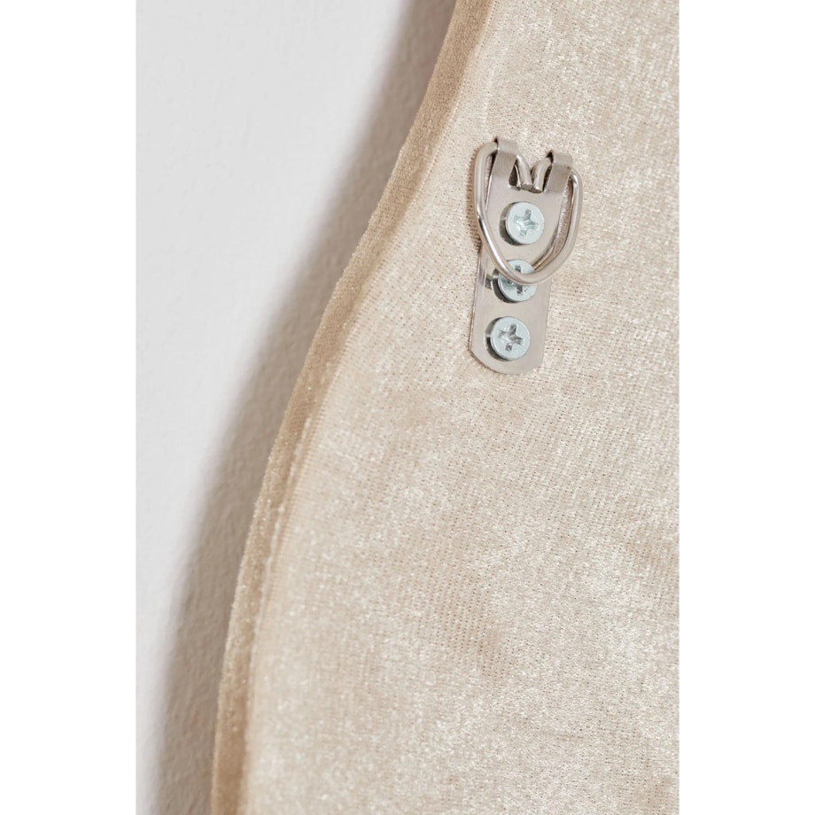 Lustro w falistej ramie aksamitne, beżowe 75x180 cm