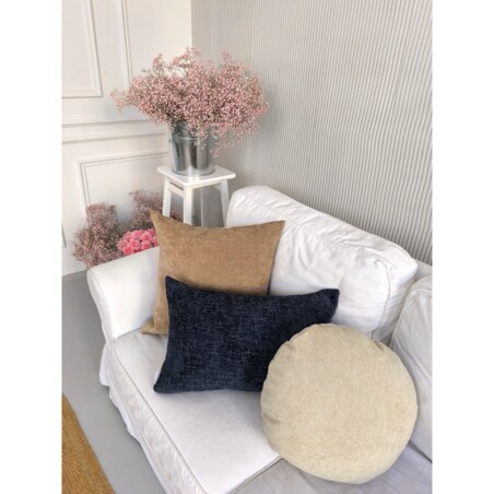 Beżowo granatowy zestaw trzech poduszek dekoracyjnych - Heaven Ronda Cyntia