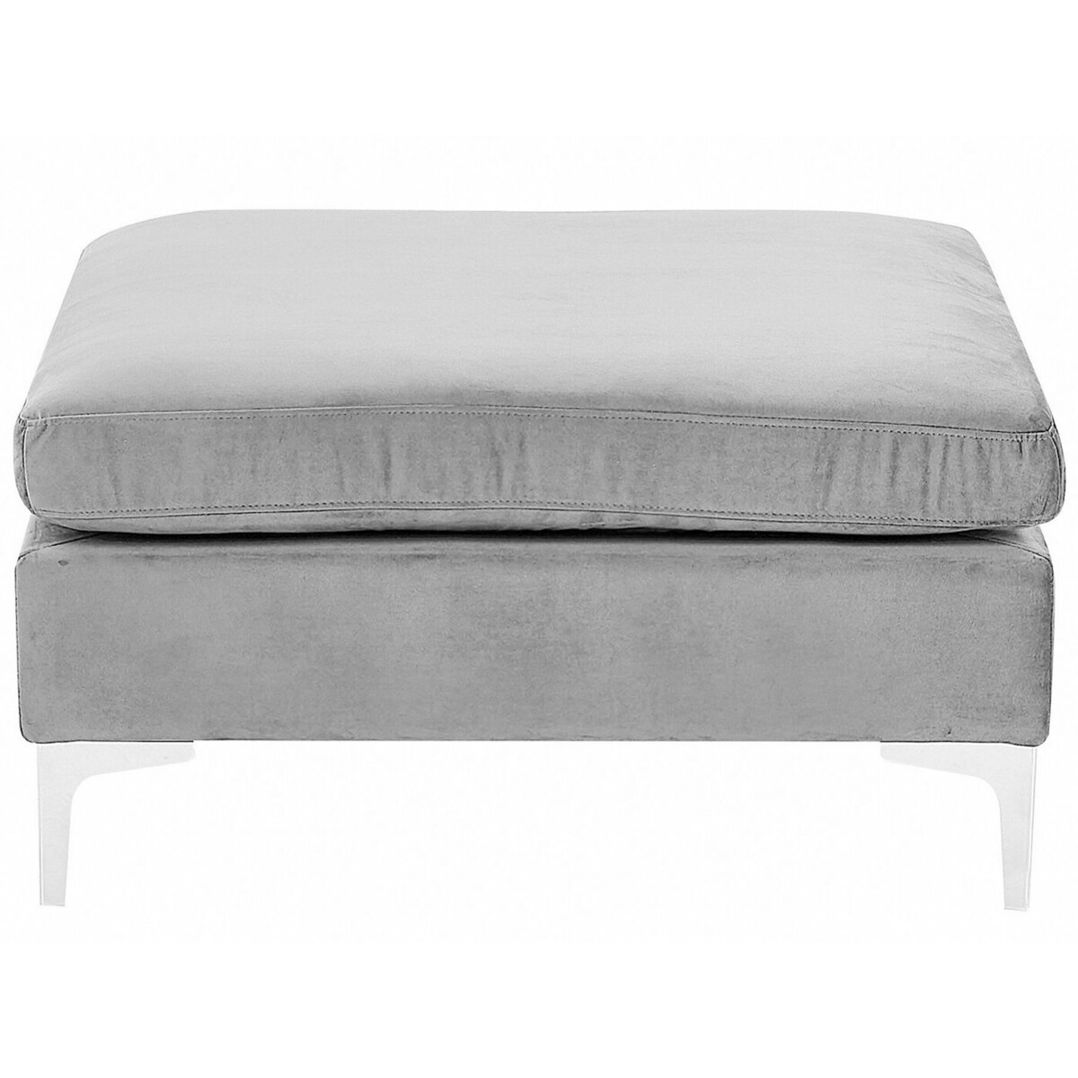 Otomana welurowa szara EVJA