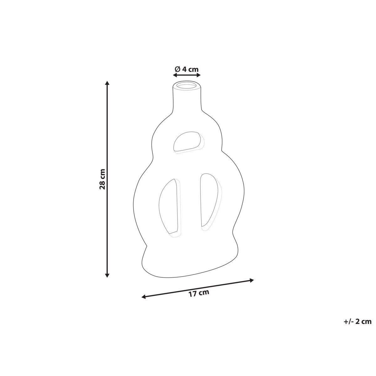 Wazon na kwiaty ceramiczny beżowy KOZANI
