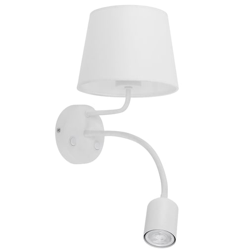 Lampa ścienna do czytania Maja 2535 TK Lighting abażur tkanina biała