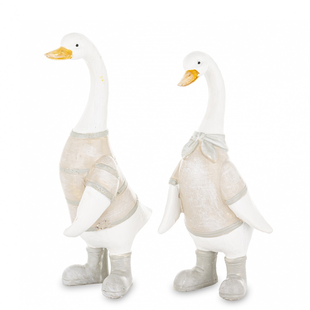 Dekoracja - 2 szt. białe gąski 15x6x8 cm GOOSE-2 w koszulkach