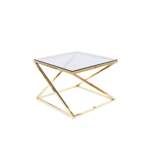 Ława LIAM 60x60 dymiona/złota