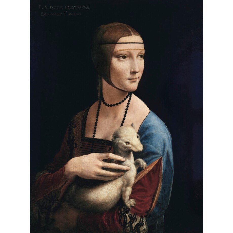 obraz Dama z gronostajem Leonardo da Vinci 40cm x 55cm