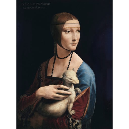 obraz Dama z gronostajem Leonardo da Vinci 40cm x 55cm