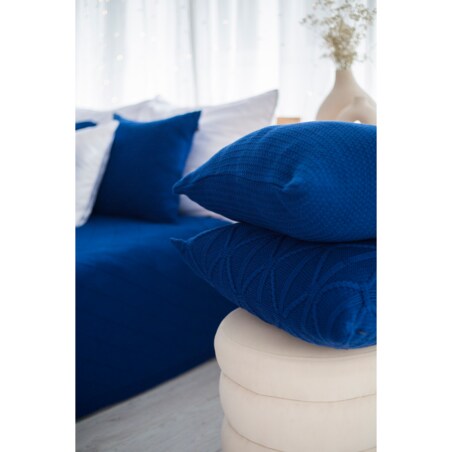 Poszewka rustykalna podłużna granatowa, 40 x 60 cm, La Manta