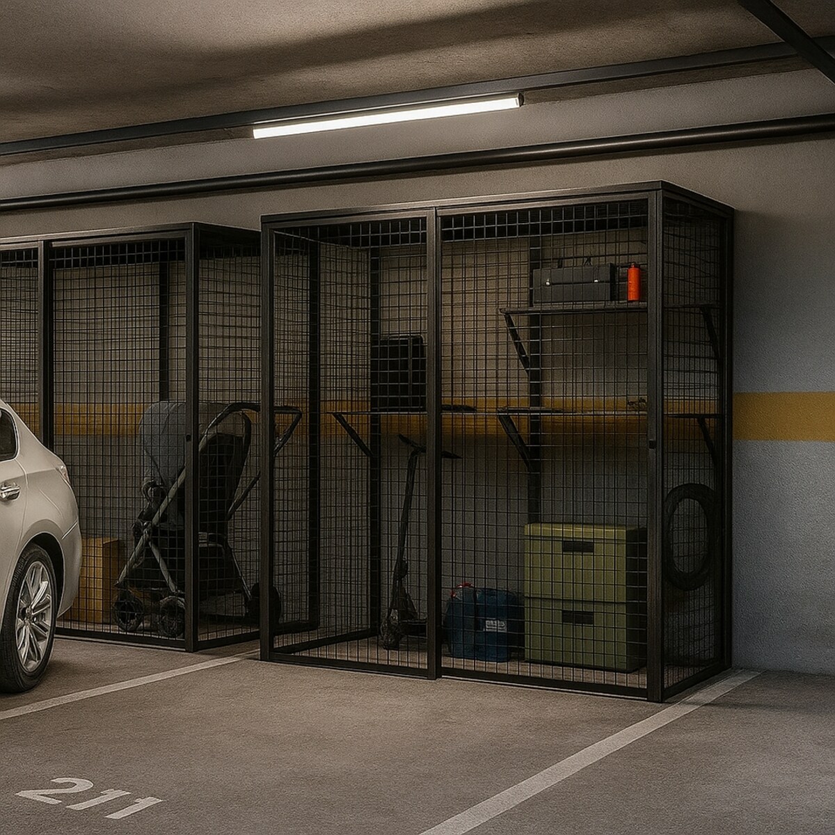 Metalowa klatka do przechowywania 200 x 100 x 200 cm