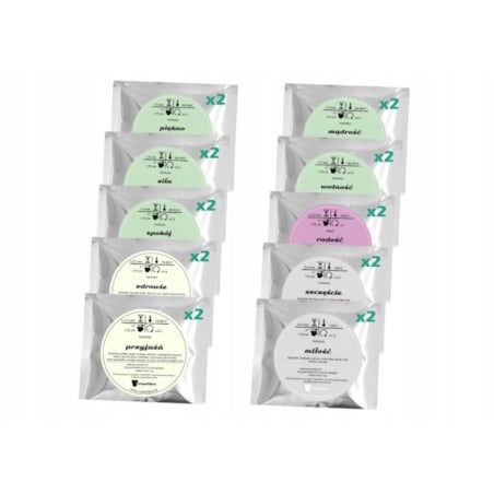 Zestaw prezentowy upominkowy "MAM CZAS NA..." 20 saszetek z różnymi herbatami sypanymi - prezent upominek dla kobiety faceta żony babci dziewczyny