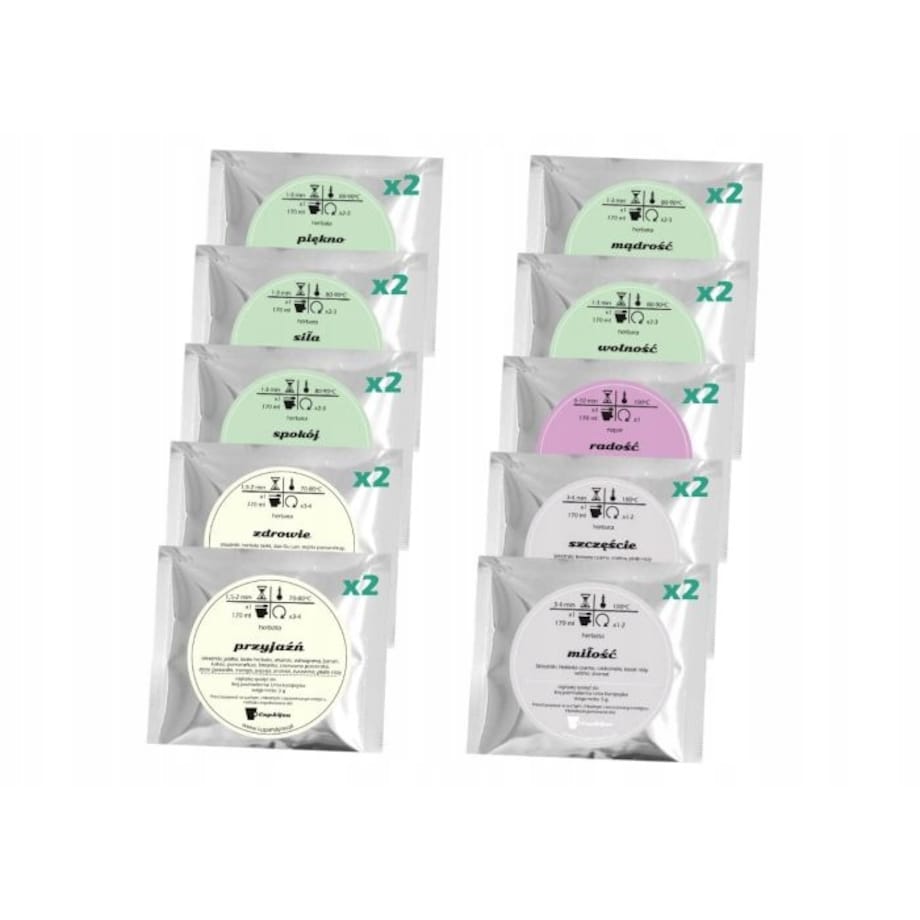 Zestaw prezentowy upominkowy "MAM CZAS NA..." 20 saszetek z różnymi herbatami sypanymi - prezent upominek dla kobiety faceta żony babci dziewczyny