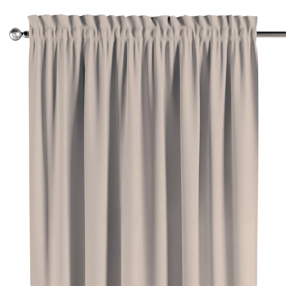 Zasłona na kanale z grzywką 1 szt. 130x245 jasnobeżowy