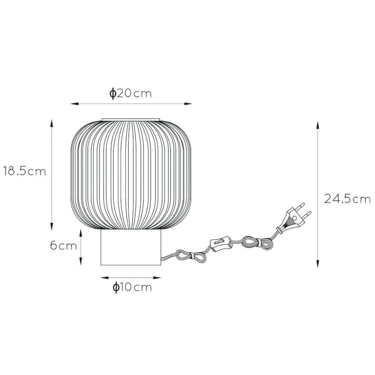 Stojąca LAMPKA nocna MALOTO  45586/20/33 Lucide szklana LAMPA loftowa stołowa zielona mosiądz