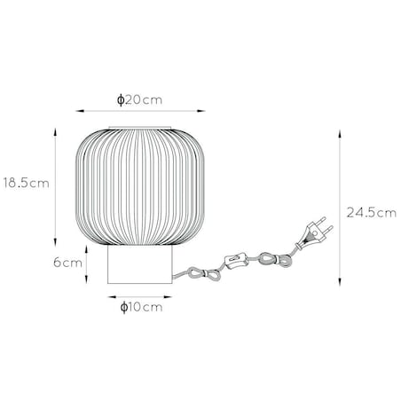 Stojąca LAMPKA nocna MALOTO 45586/20/33 Lucide szklana LAMPA loftowa stołowa zielona mosiądz