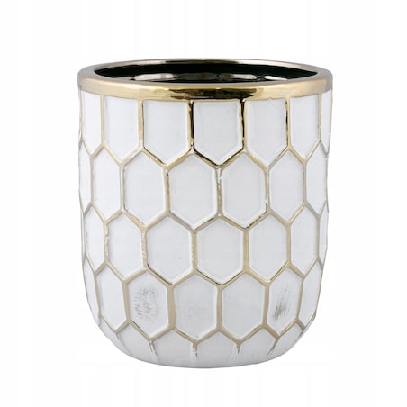 DONICA IGLOO ceramiczna biało-złota śr. 13cm