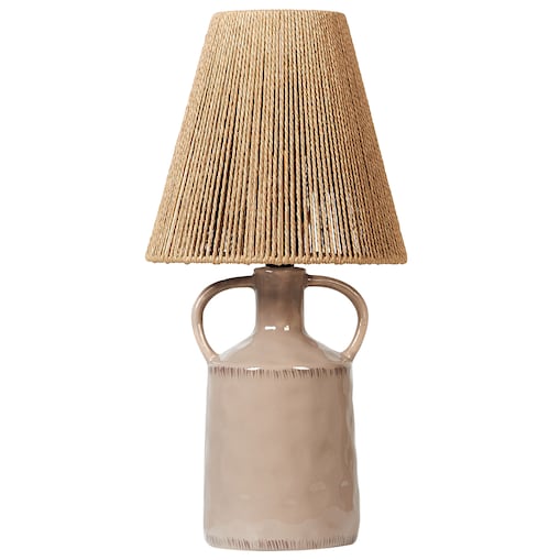 Lampa stołowa LARISSOS Ceramika Beżowoszary