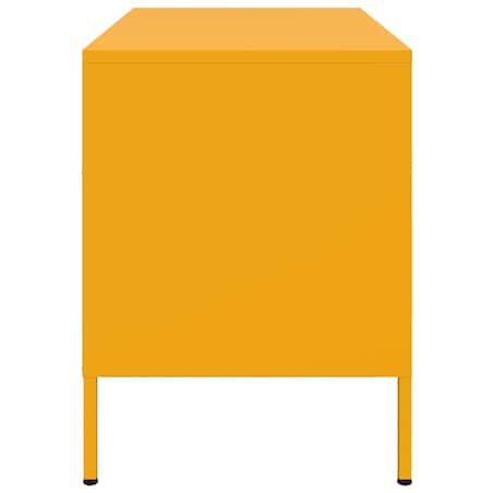 vidaXL Szafka pod telewizor, musztardowa, 68x39x50,5 cm, stalowa