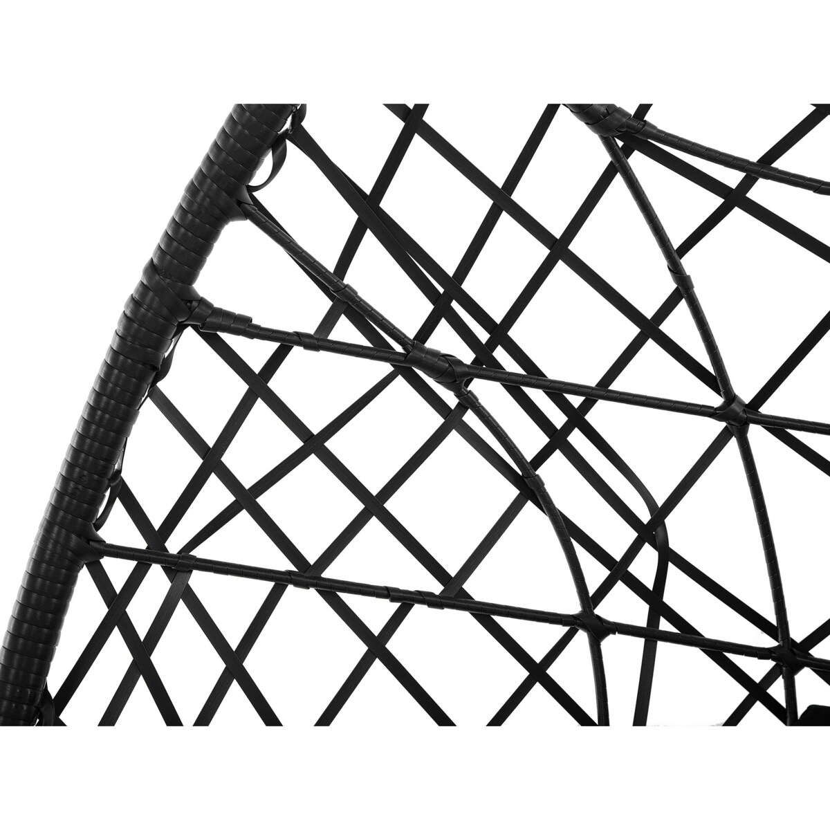 Fotel wiszący z technorattanu czarny ALATRI