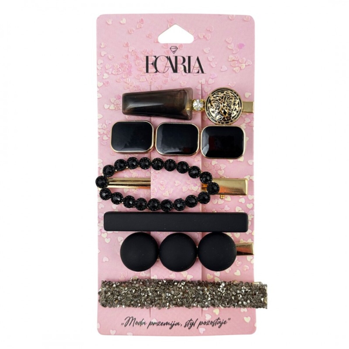 Zestaw 6 sztuk zdobionych Eleganckich Spinek do włosów SP255CZ