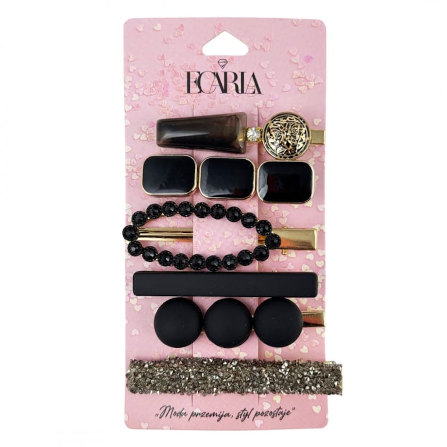 Zestaw 6 sztuk zdobionych Eleganckich Spinek do włosów SP255CZ