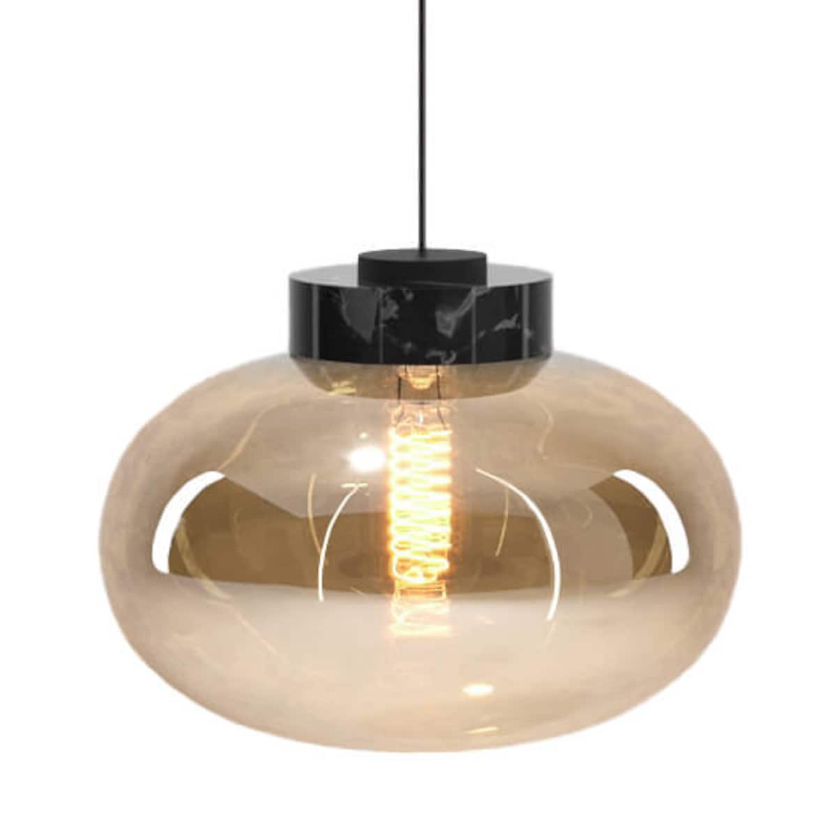 Wisząca lampa nad stół Moonstone P0518 Maxlight bursztynowa biała