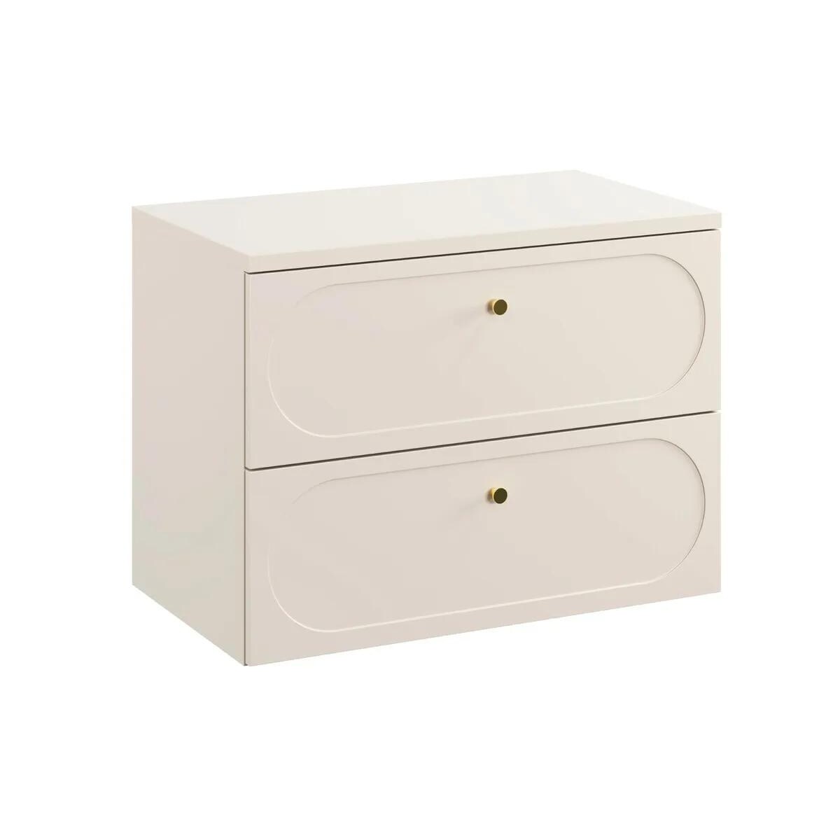 Szafka pod umywalkę nablatową DONNA SAND 2S 80cm beż piaskowy z blatem