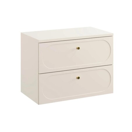 Szafka pod umywalkę nablatową DONNA SAND 2S 80cm beż piaskowy z blatem