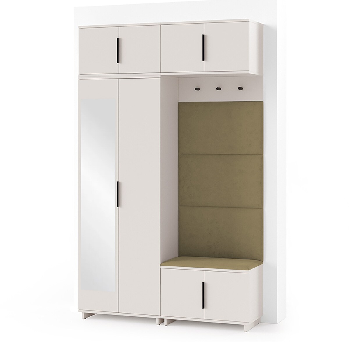 Beżowa garderoba Napoli wersja 1 panele Trinity 27