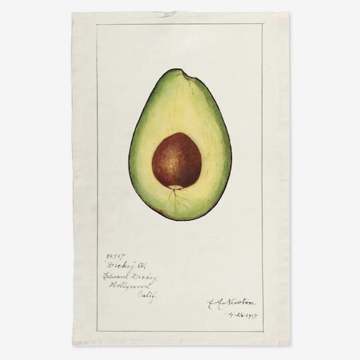 Lniany ręcznik kuchenny - awokado 3