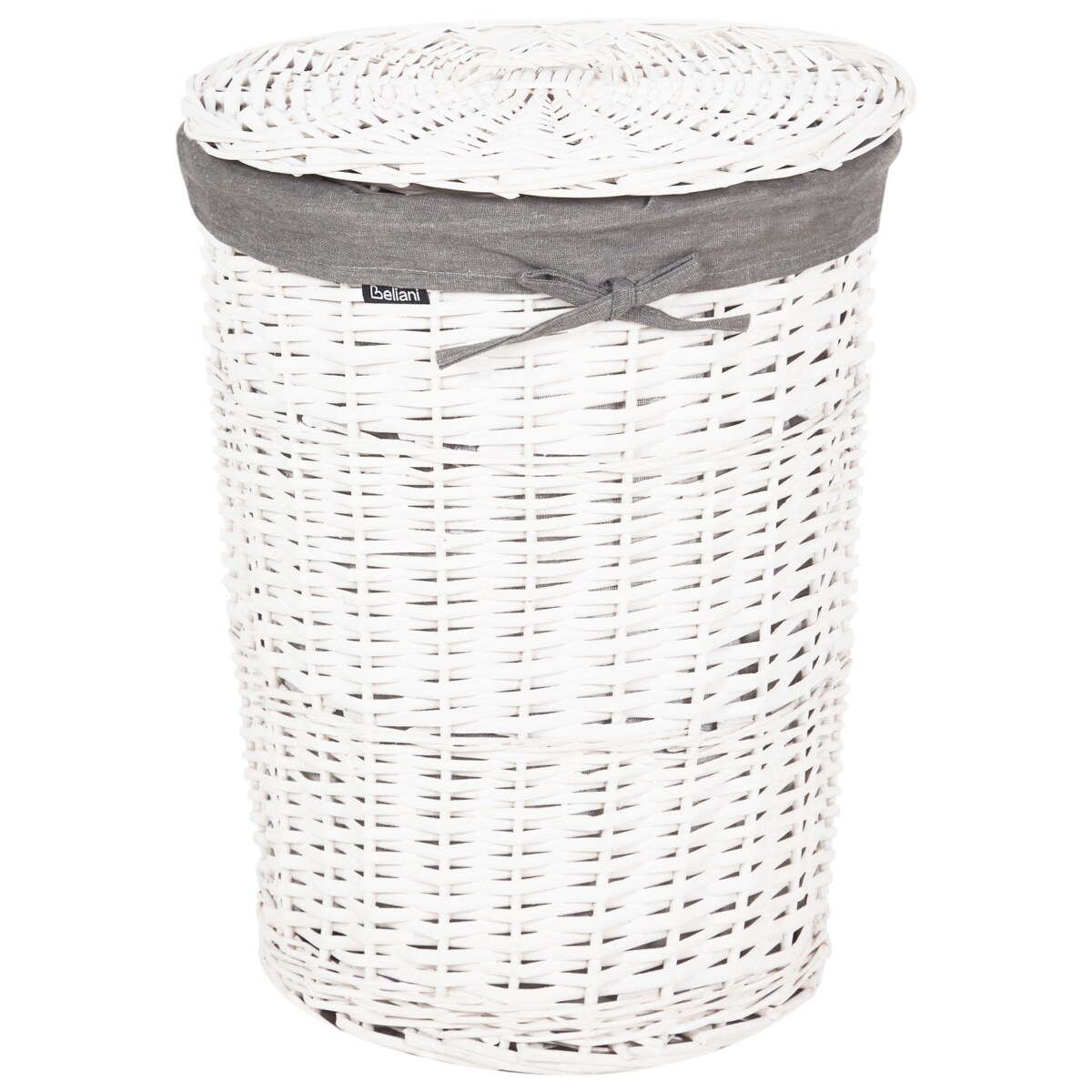 Zestaw 5 koszy wiklinowych biały VAKARI