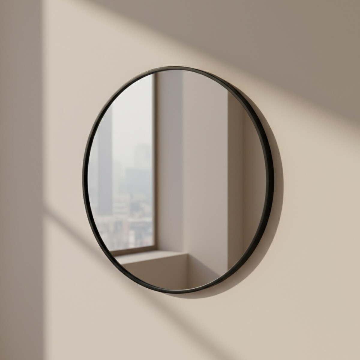 Okrągłe lustro ścienne LØOP, Ø 60 cm