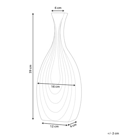 Wazon dekoracyjny ceramiczny 39 cm czarny THAPSUS