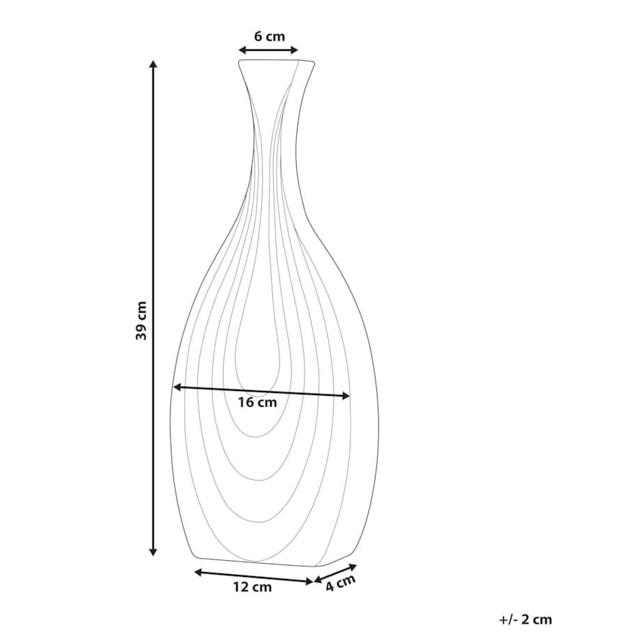 Wazon dekoracyjny ceramiczny 39 cm czarny THAPSUS