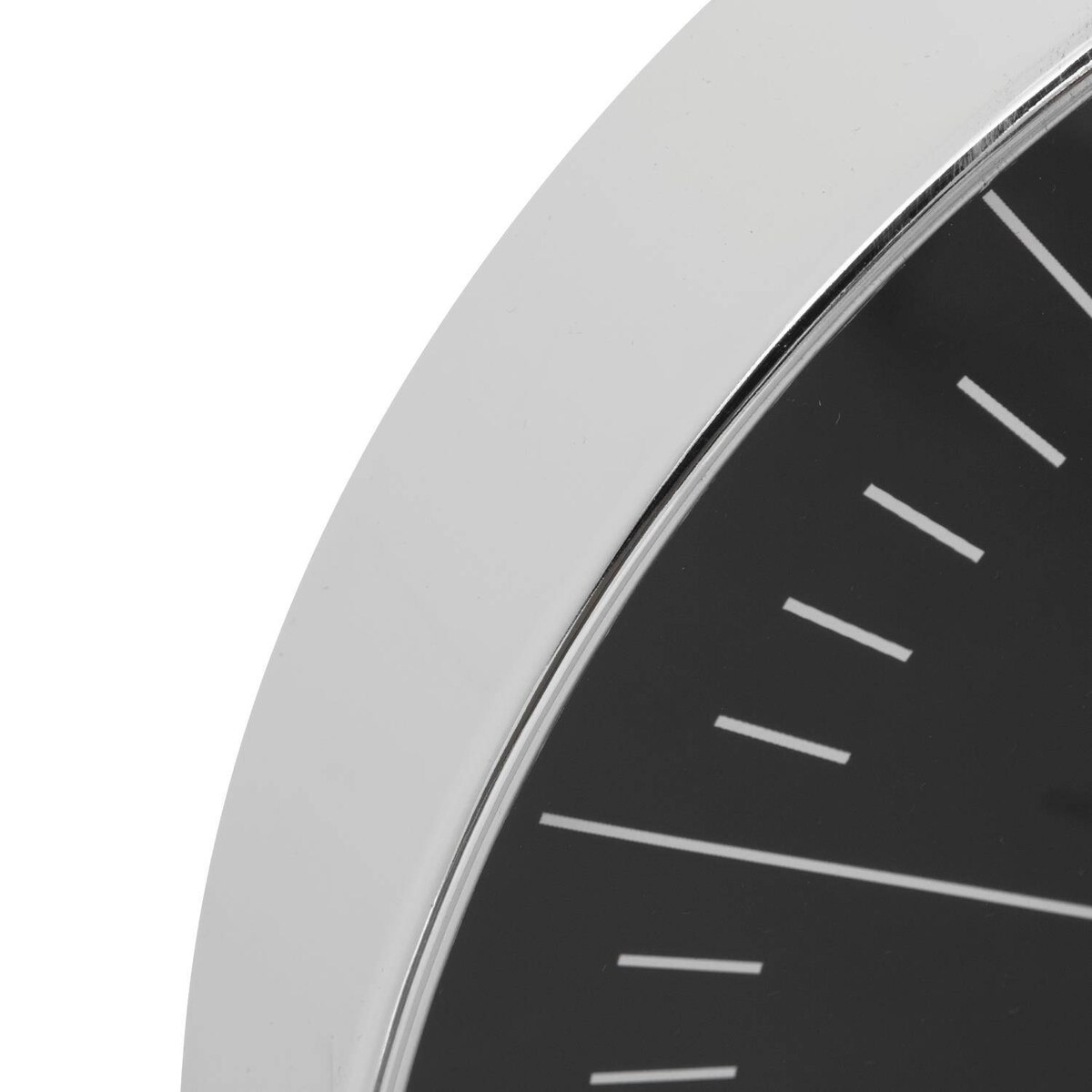 Zegar do salonu nowoczesny Edith, ścienny, czarny, Ø 30 cm