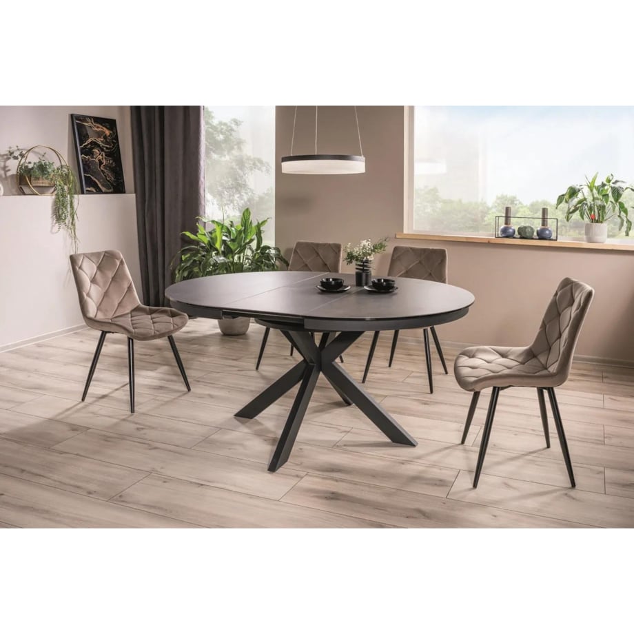 Krzesło tapicerowane RALPH VELVET ciemnobeżowe