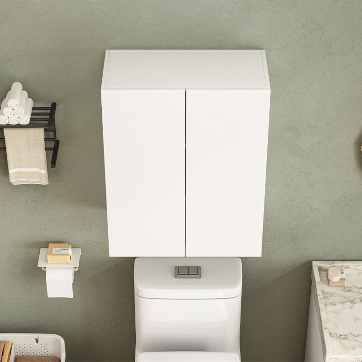 Szafka łazienkowa wisząca biała 80 cm