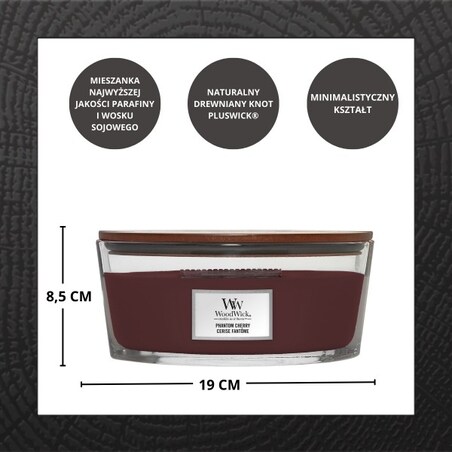 WoodWick świeca Elipsa PHANTOM CHERRY