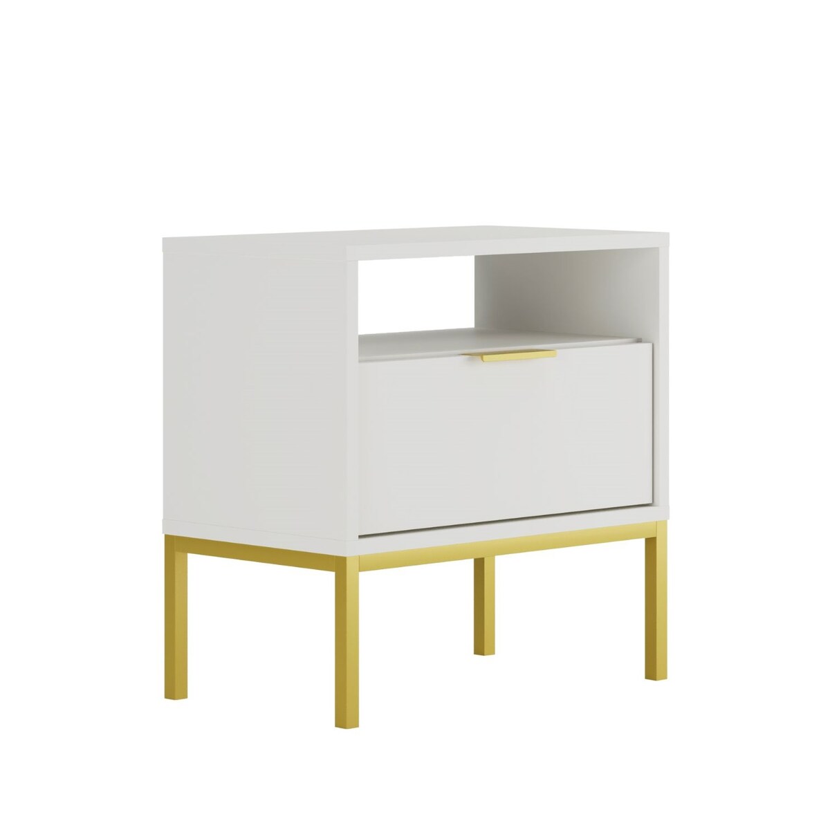 Szafka nocna Austin biała & złota