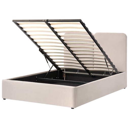 Łóżko z pojemnikiem ARBOIS 140 x 200 cm Beżowy