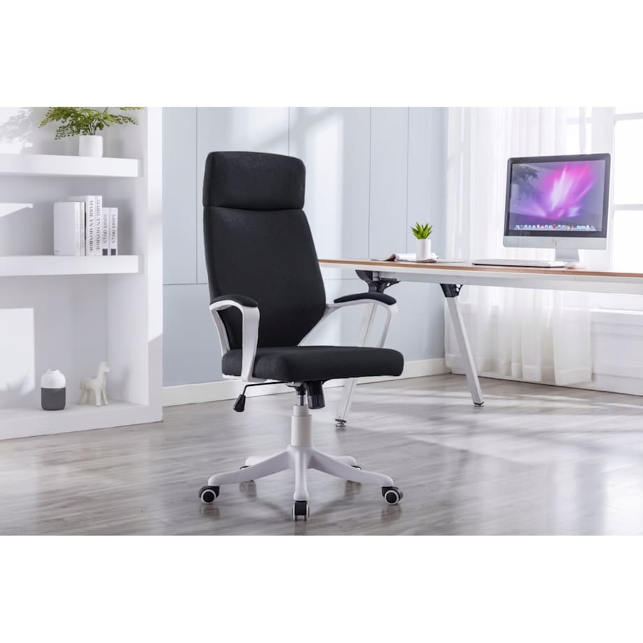 Fotel biurowy materiałowy ICON czarny