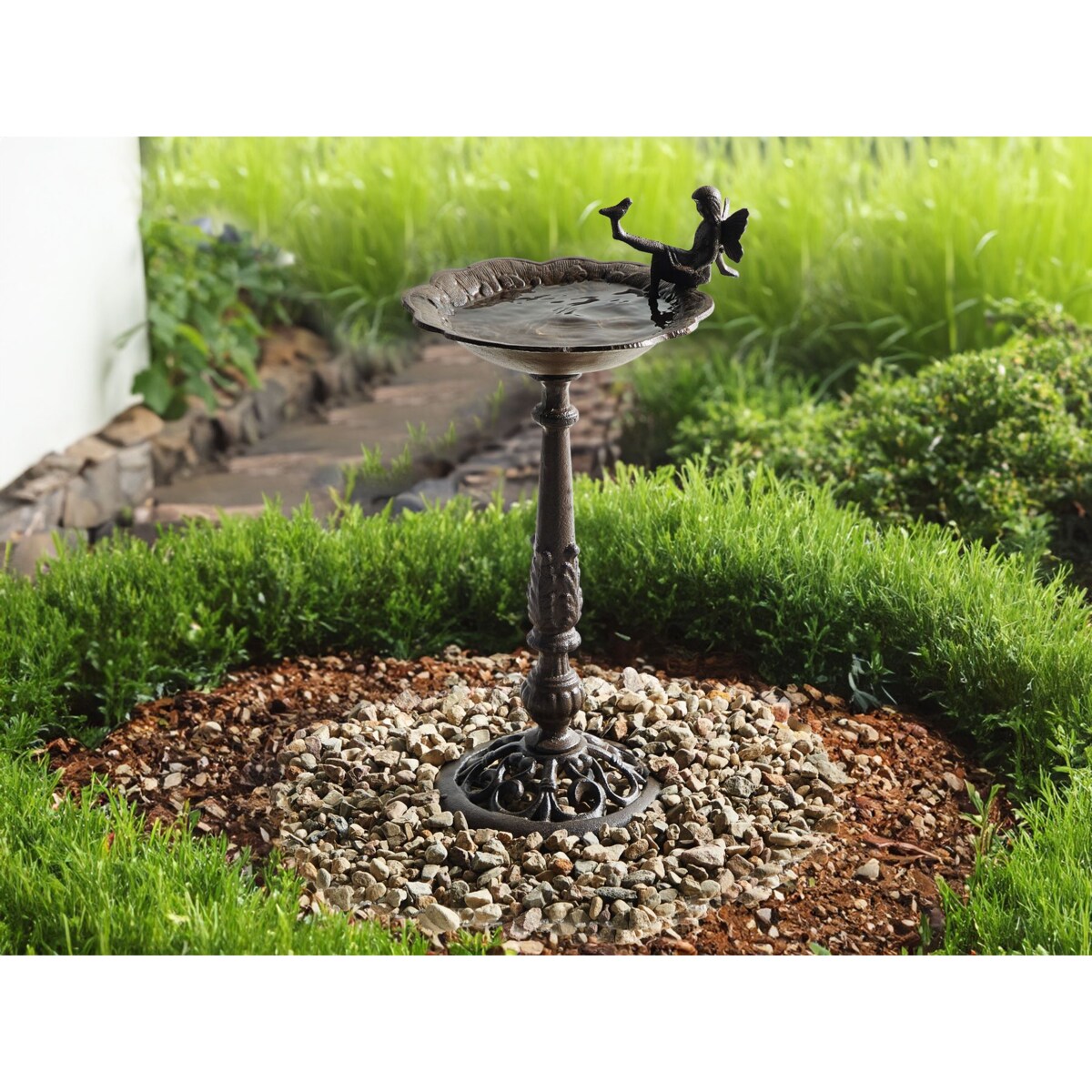 Ogrodowe poidełko dla ptaków brązowe LARK