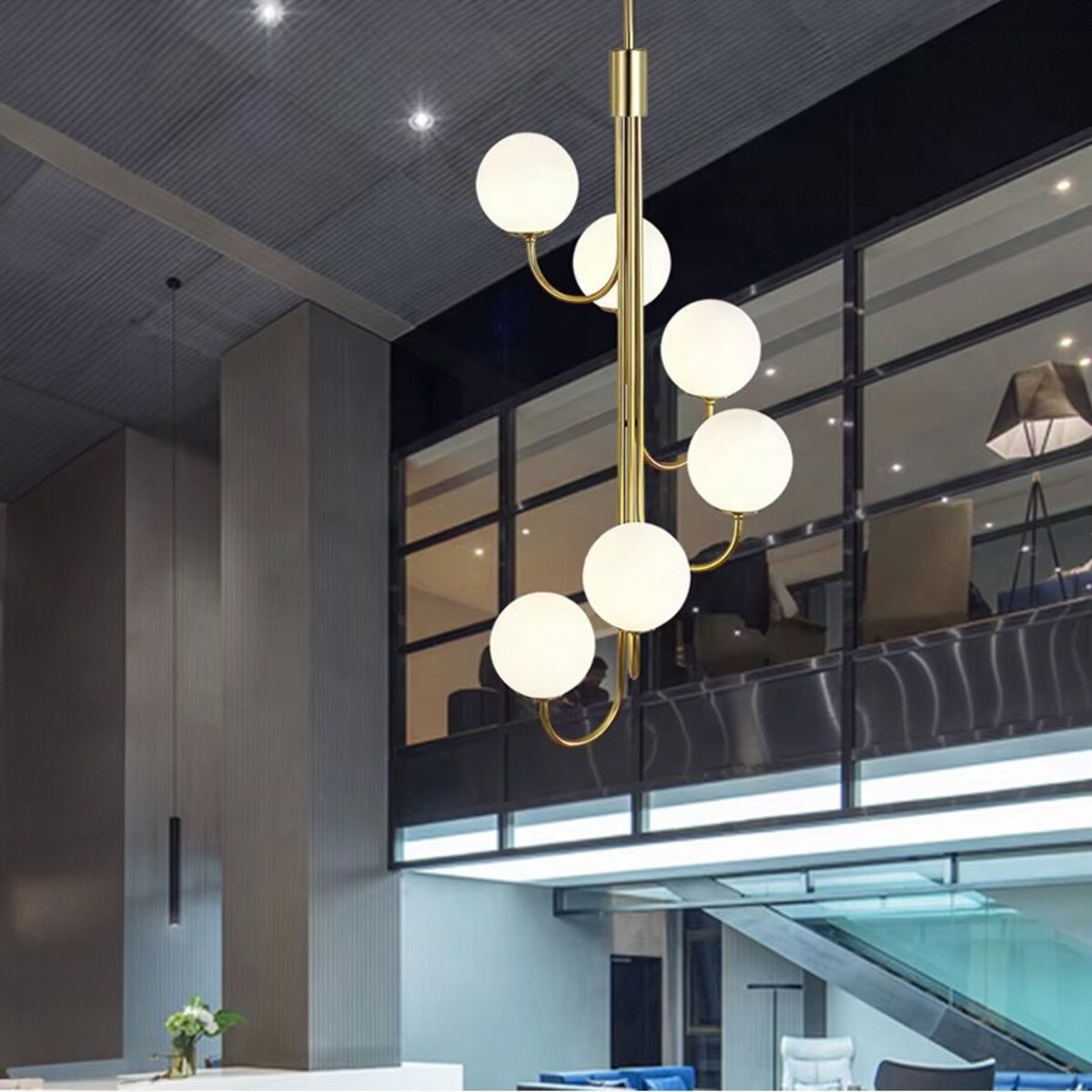 Lampa sufitowa wisząca złota 6xG9 APP1585-6CP Gold